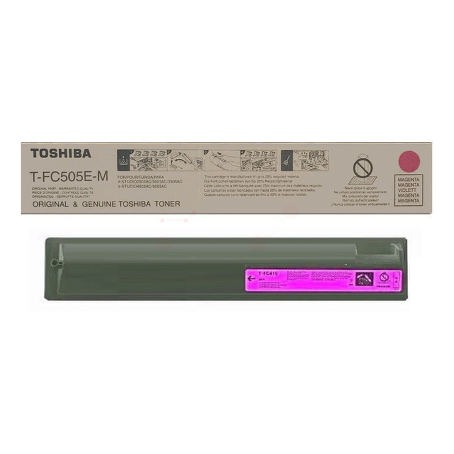Toner d'origine Toshiba 6AJ00000143 / T-FC 505 E-M - magenta