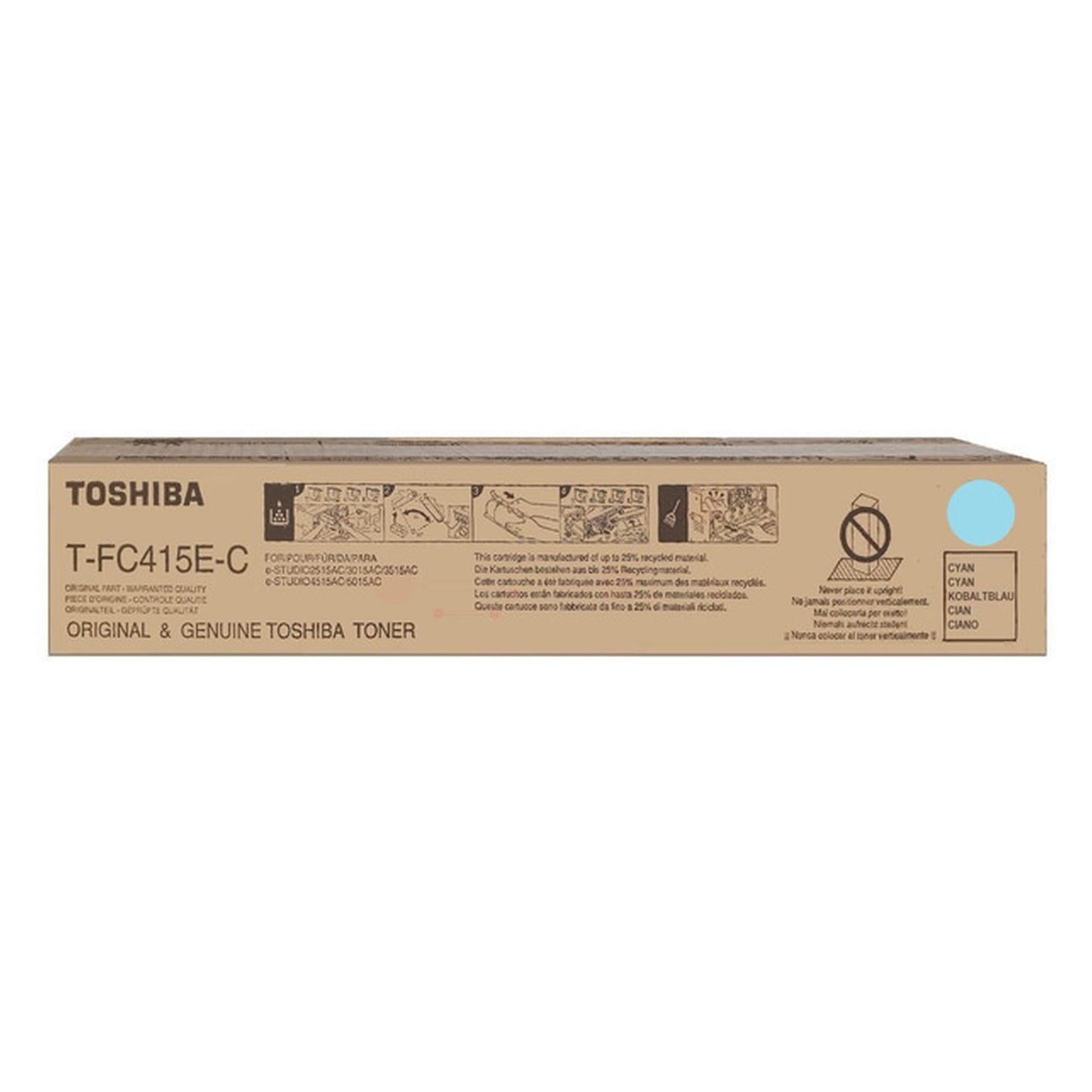 Toner d'origine Toshiba 6AJ00000172 / T-FC 415 EC - cyan