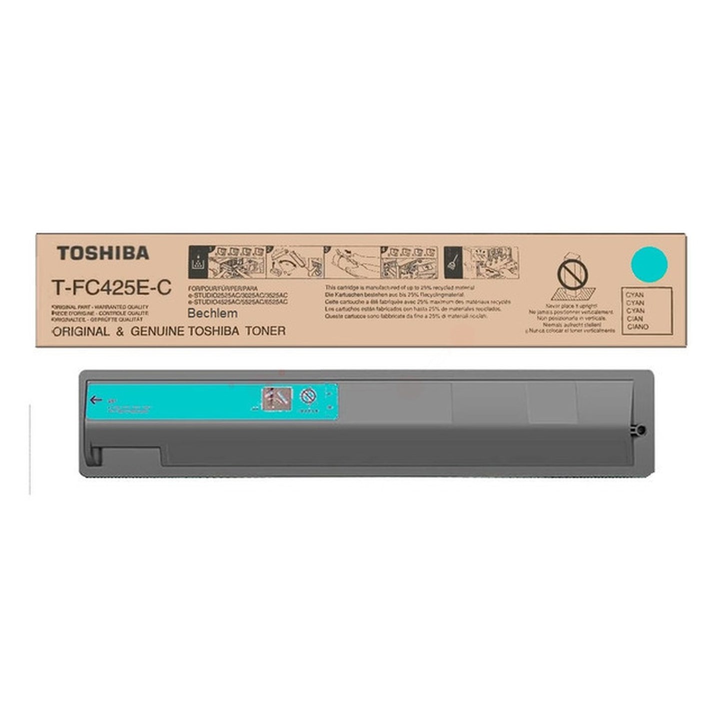 Toner d'origine Toshiba 6AJ00000235 / T-FC 425 EC - cyan