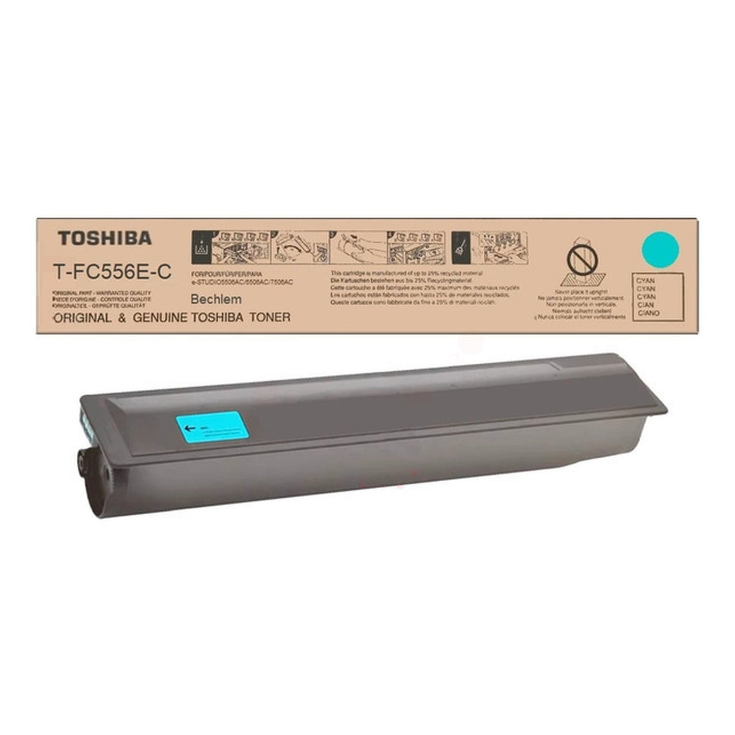 Toner d'origine Toshiba 6AK00000350 / T-FC 556 E-C - cyan