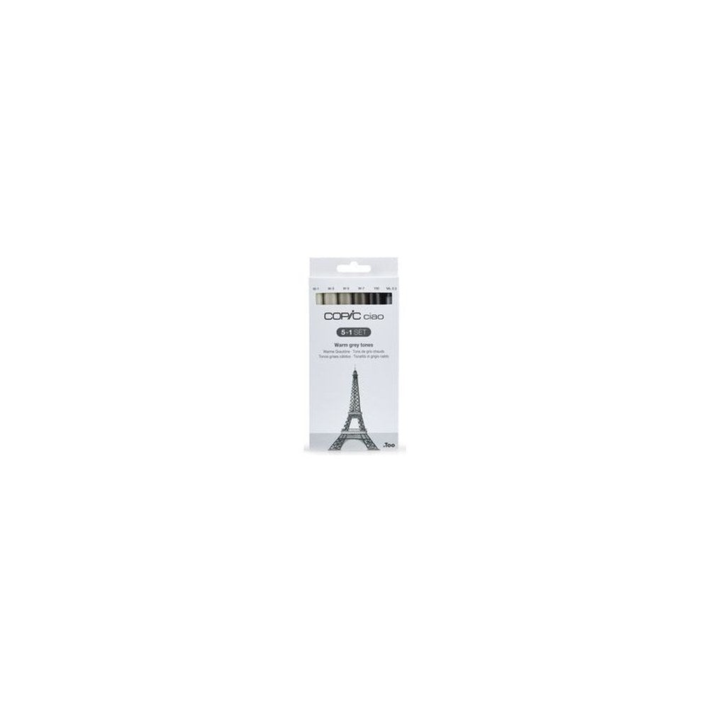 COPIC Kit de marqueurs Hobbymarker ciao 5+1, teintes grises