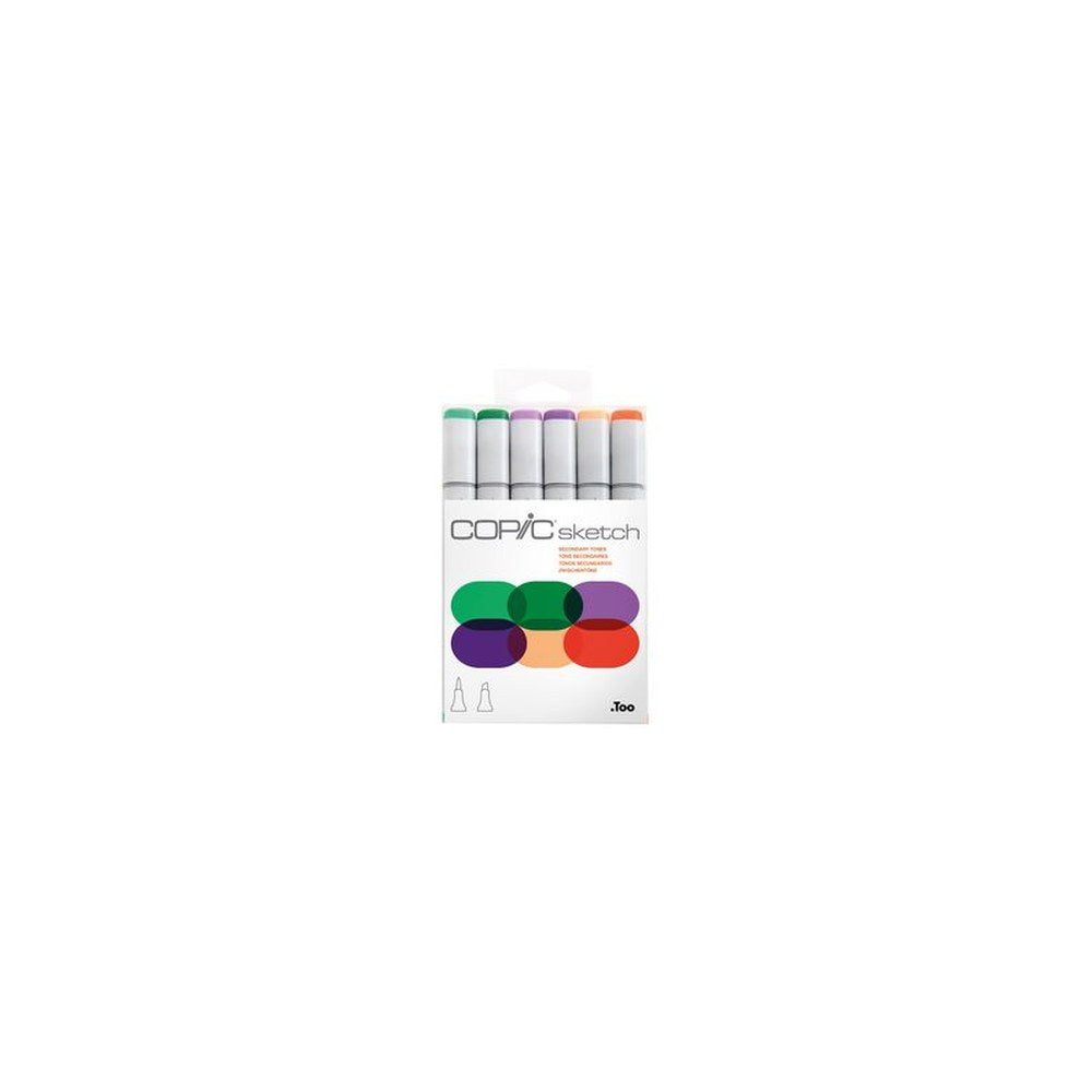 COPIC Marqueur sketch, kit de 6 "Secondary Tones"