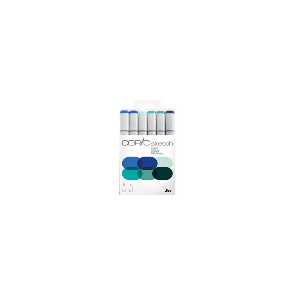 COPIC Marqueur sketch, kit de 6 "Sea & Sky"
