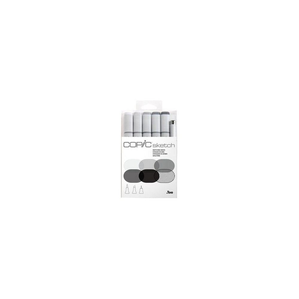 COPIC Marqueur sketch, kit de 6 "Sketching Grays"