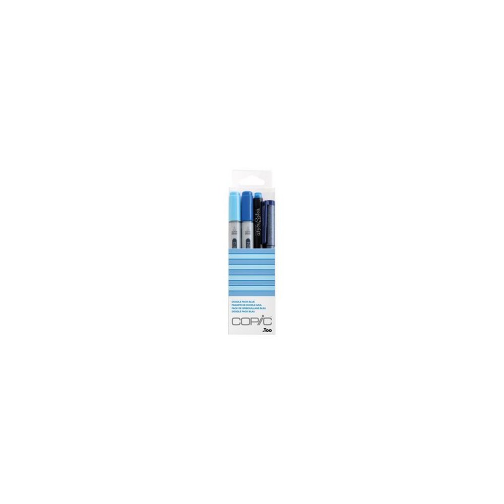 COPIC Marqueur ciao, kit de 4 "Doodle Pack Blue"