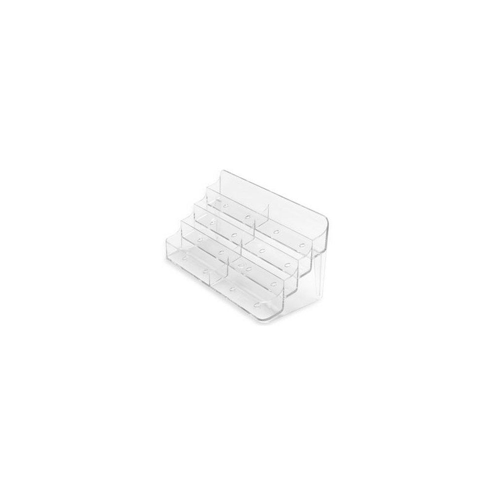 deflecto Porte-cartes de visite, 8 compartiments,transparent