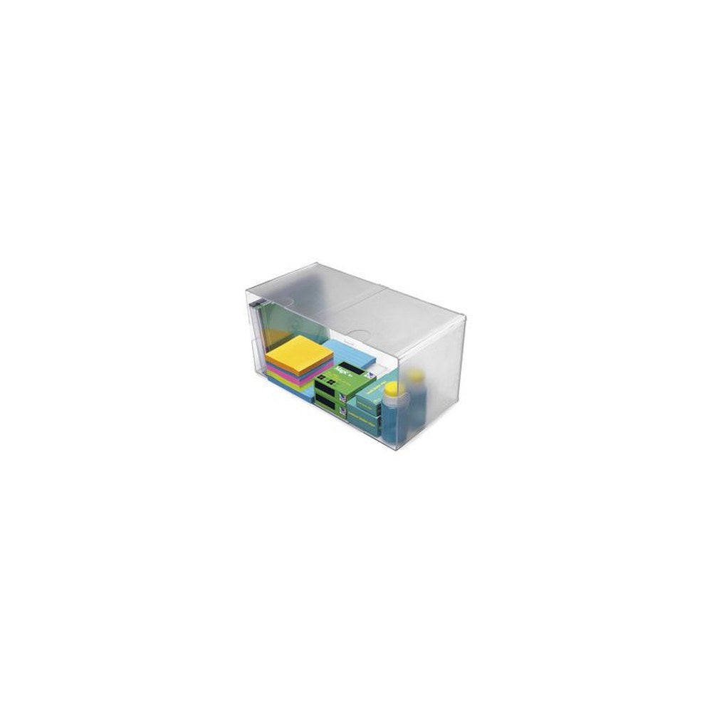 deflecto Boîte de rangement Cube Double, transparent