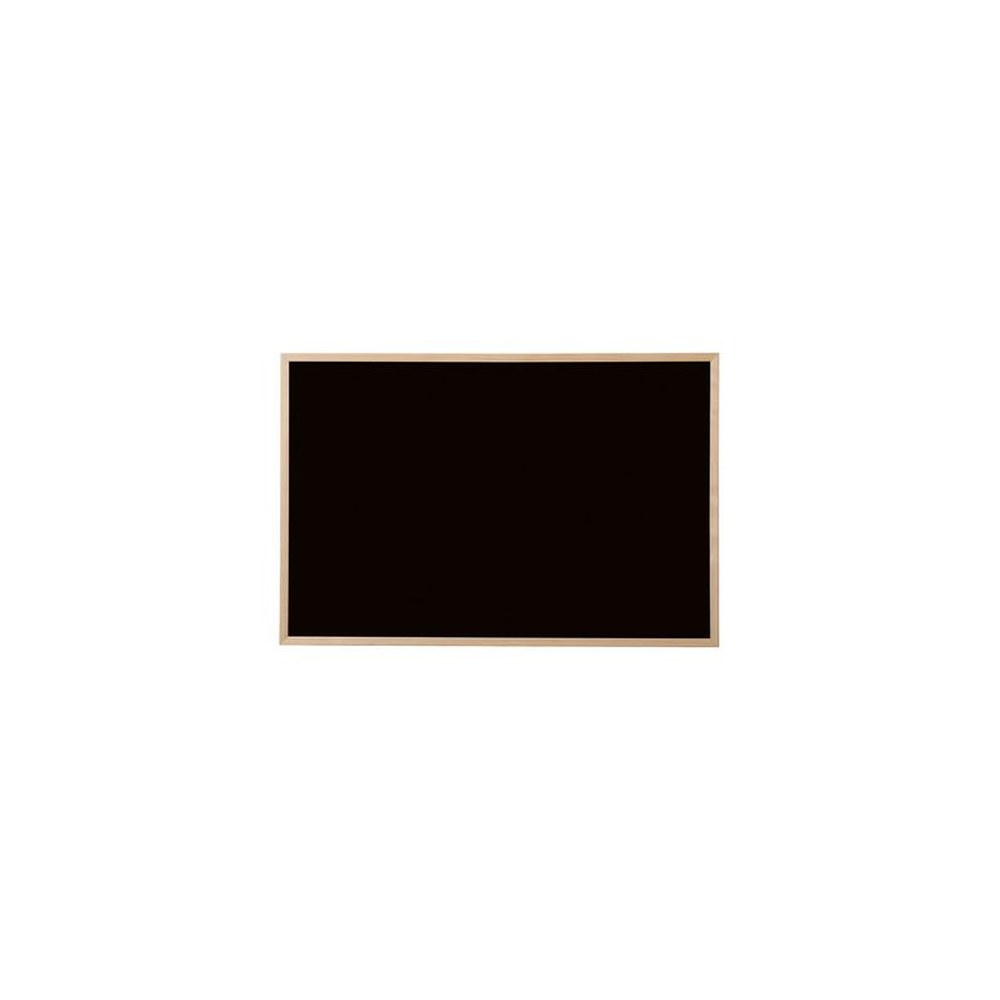 Bi-Office Tableau noir, bois naturel, 600 x 400 mm, noir