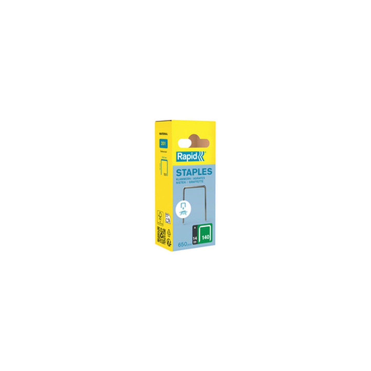 Rapid Agrafe fil plat no. 140, 14 mm, petit paquet