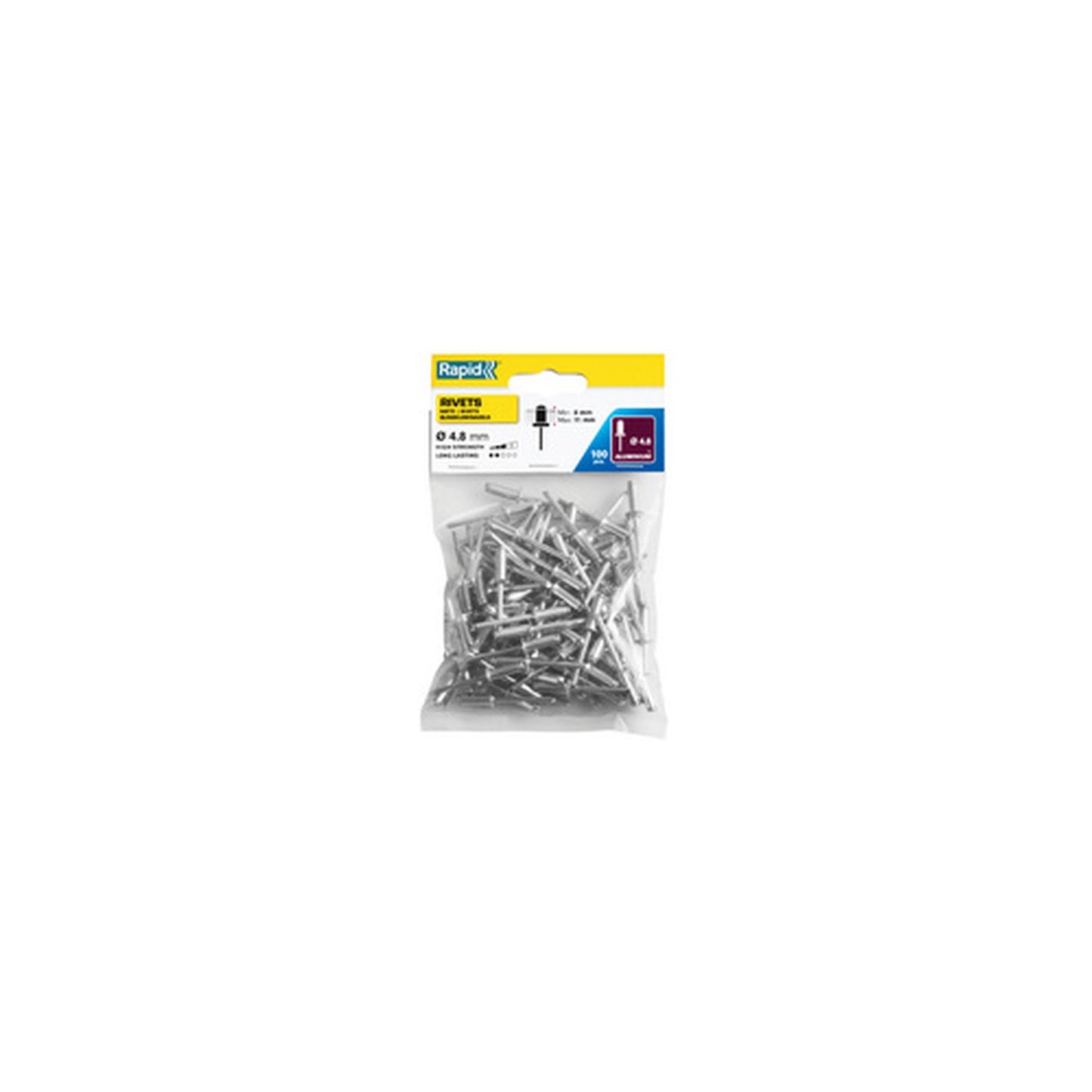 Rapid Rivet aveugle standard, 4,8 x 14 mm, en aluminium