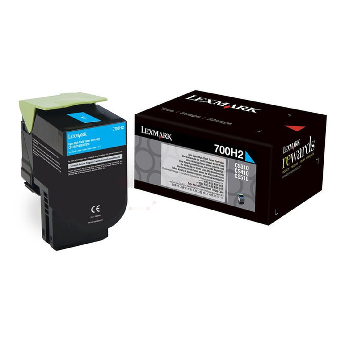 Toner d'origine Lexmark 70C0H20 / 700H2 - cyan