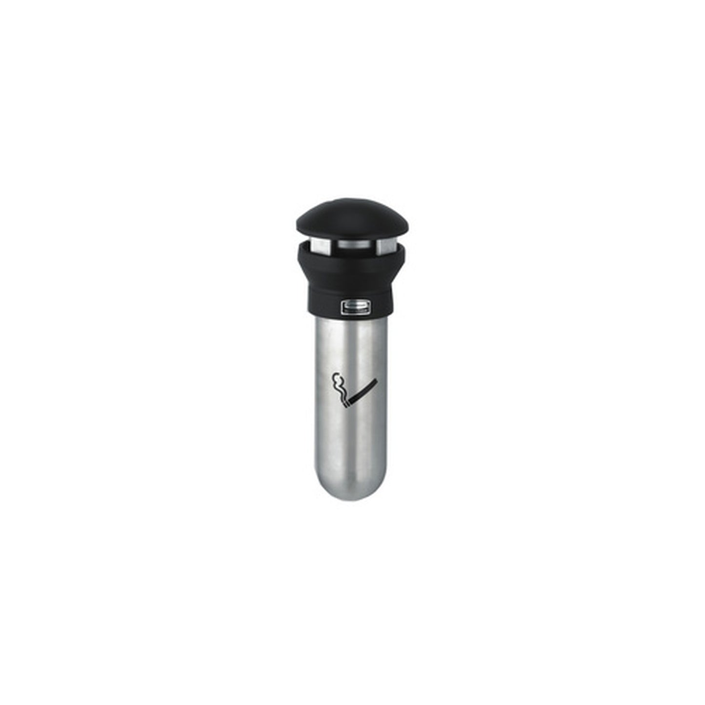 Rubbermaid Cendrier mural Infinity, rond, argent / noir