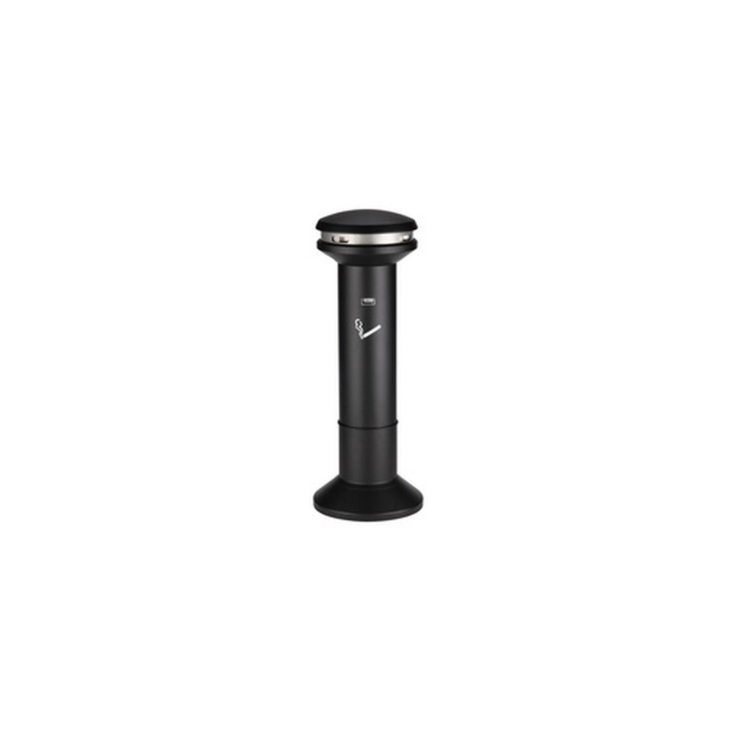 Rubbermaid Cendrier Infinity grande capacité, rond, noir