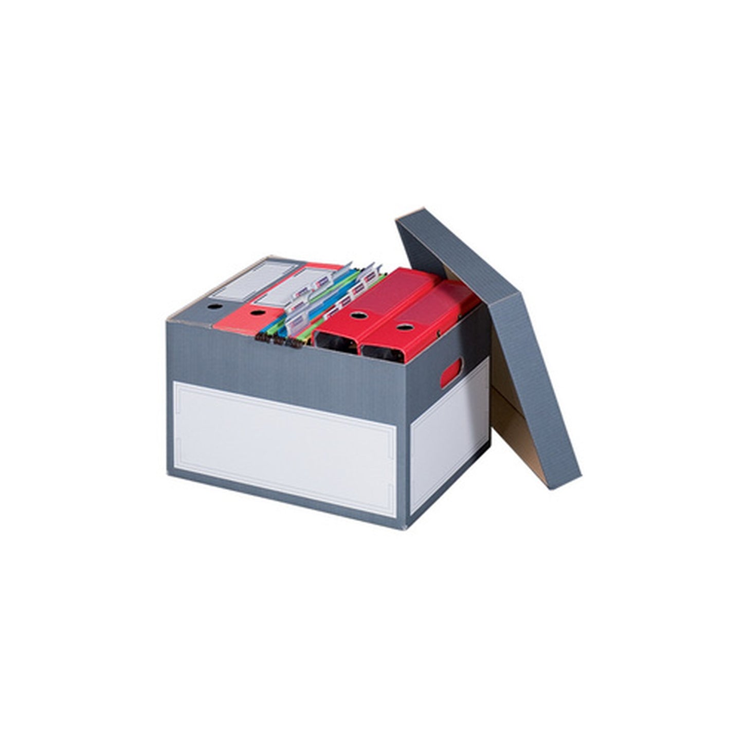 smartboxpro Boîte d'archives/transport S, à couvercle, gris x10
