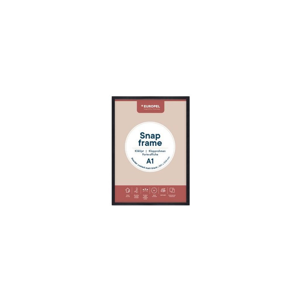 EUROPEL Cadre porte-affiche premium+, A3, noir