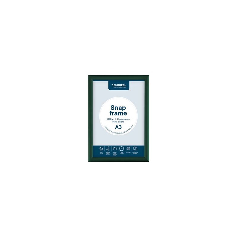 EUROPEL Cadre porte-affiche premium, A3, 25 mm, vert