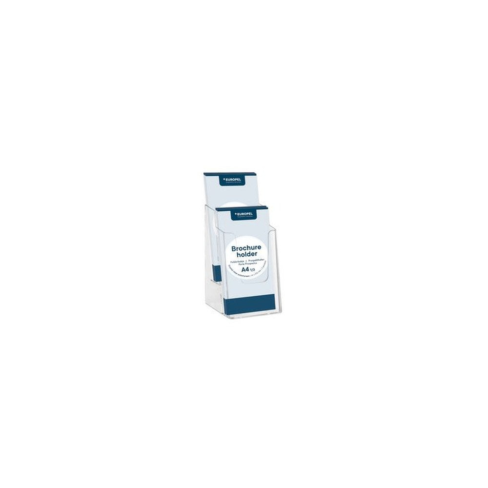 EUROPEL Porte-brochures, 1/3 A4 portrait, transparent