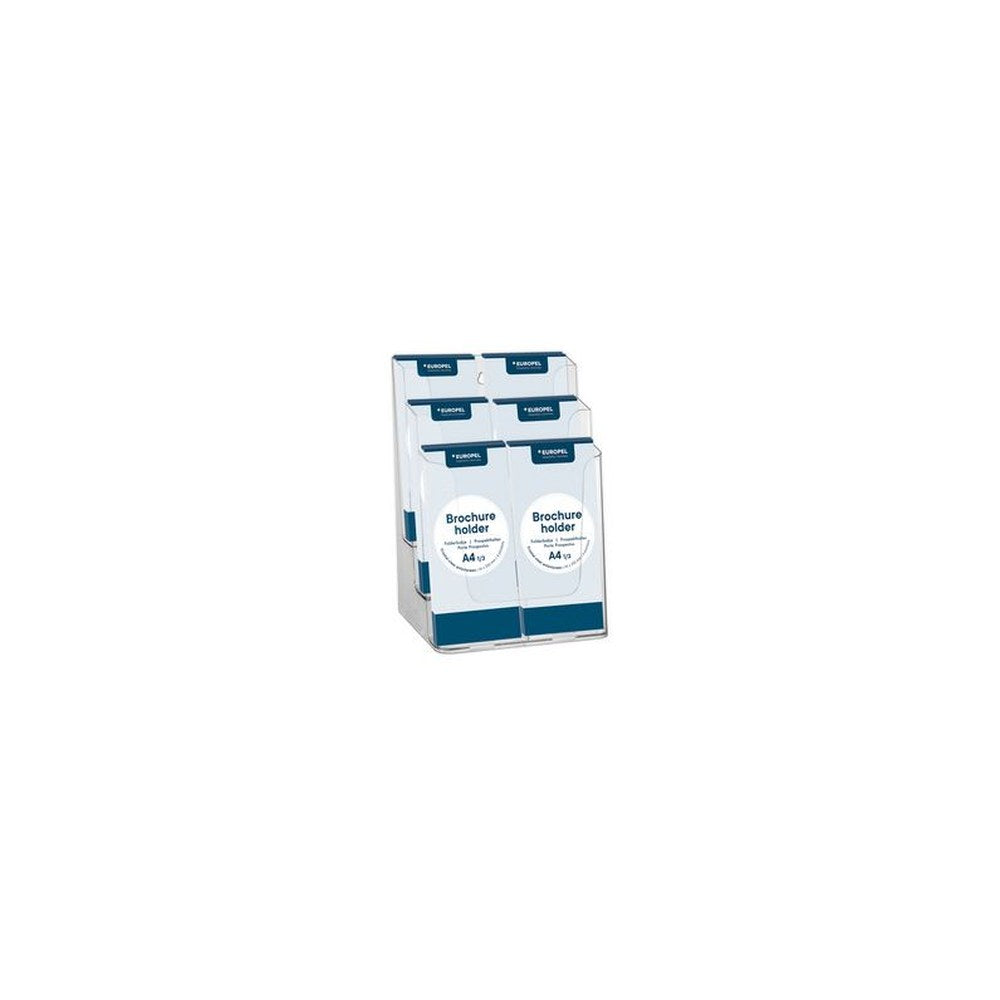 EUROPEL Porte-brochures, 1/3 A4 portrait, transparent