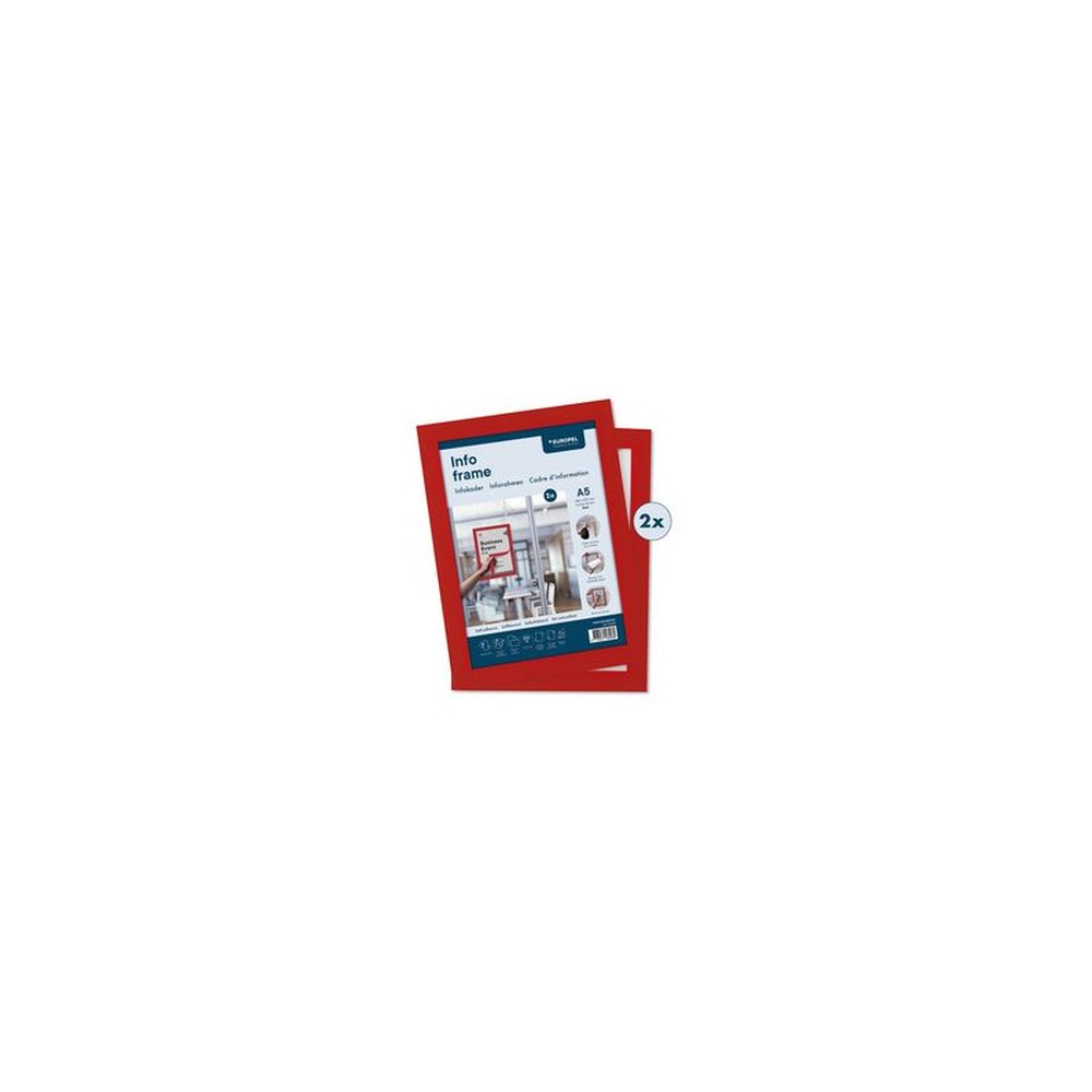 EUROPEL Cadre magnétique INFO FRAME, A5, rouge
