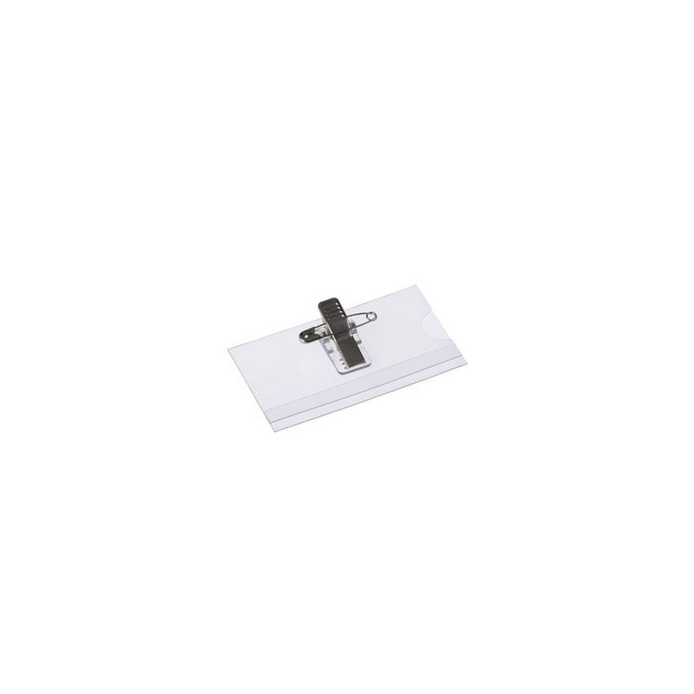 EUROPEL Porte-nom, avec pince combinée, 40 x 75 mm