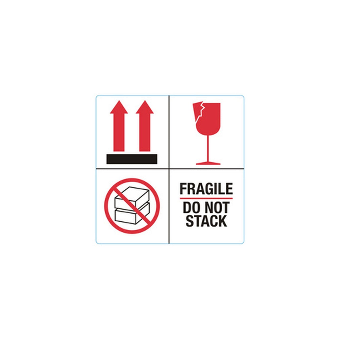 rillprint Étiquette "FRAGILE / DO NOT STACK"