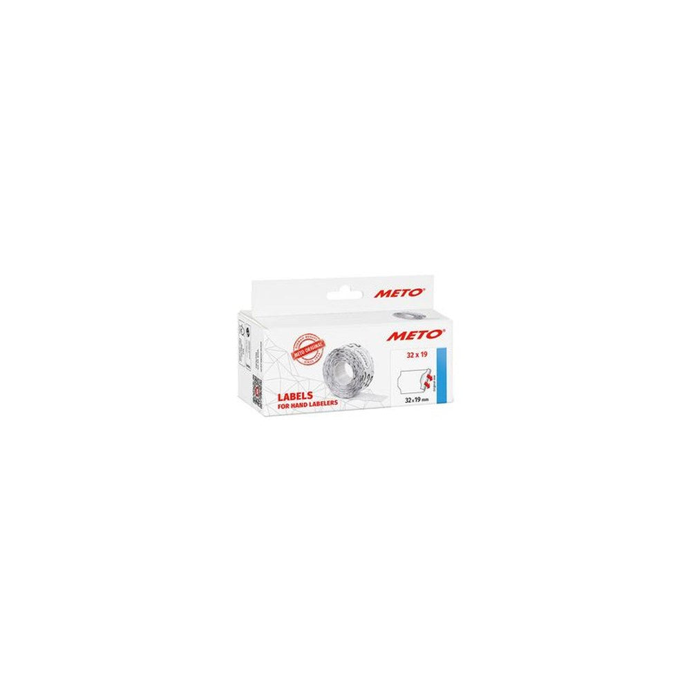 METO Étiquette pour étiqueteuse de prix, 32 x 19 mm, blanc