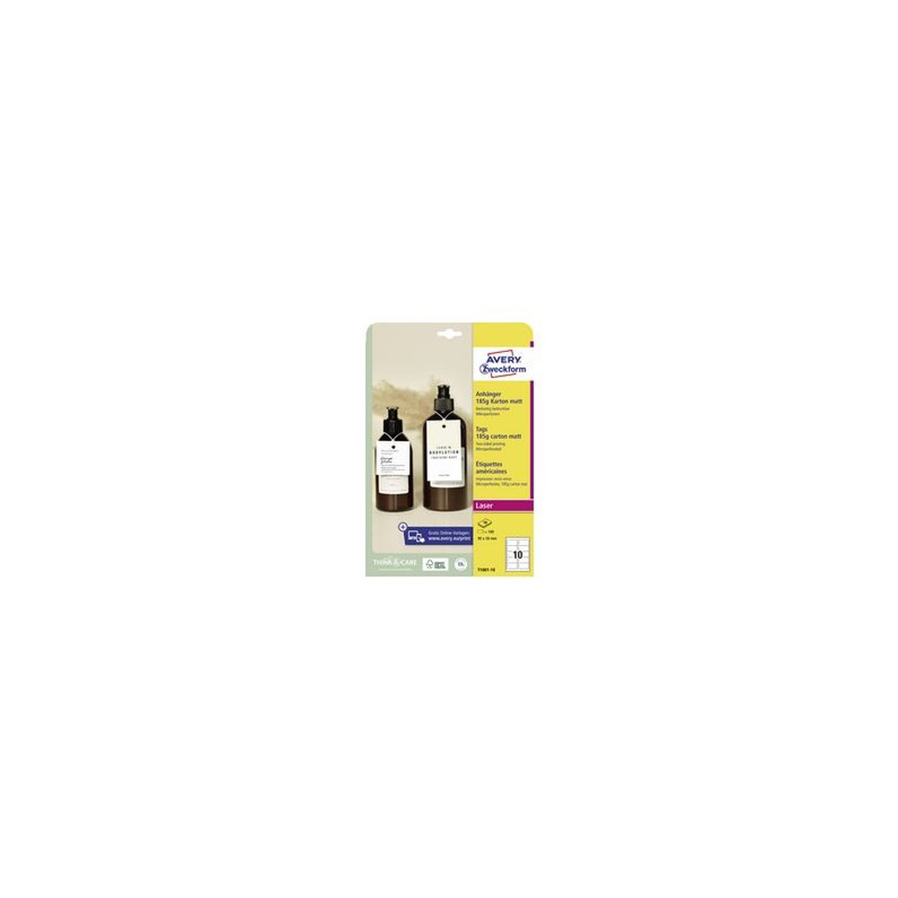 AVERY Zweckform Etiquette américaine, carton, 185 g/m2