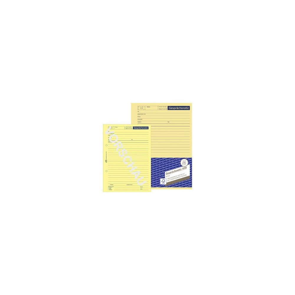 AVERY Zweckform Formularbuch "Gesprächsnotiz", A5, 50 Blatt