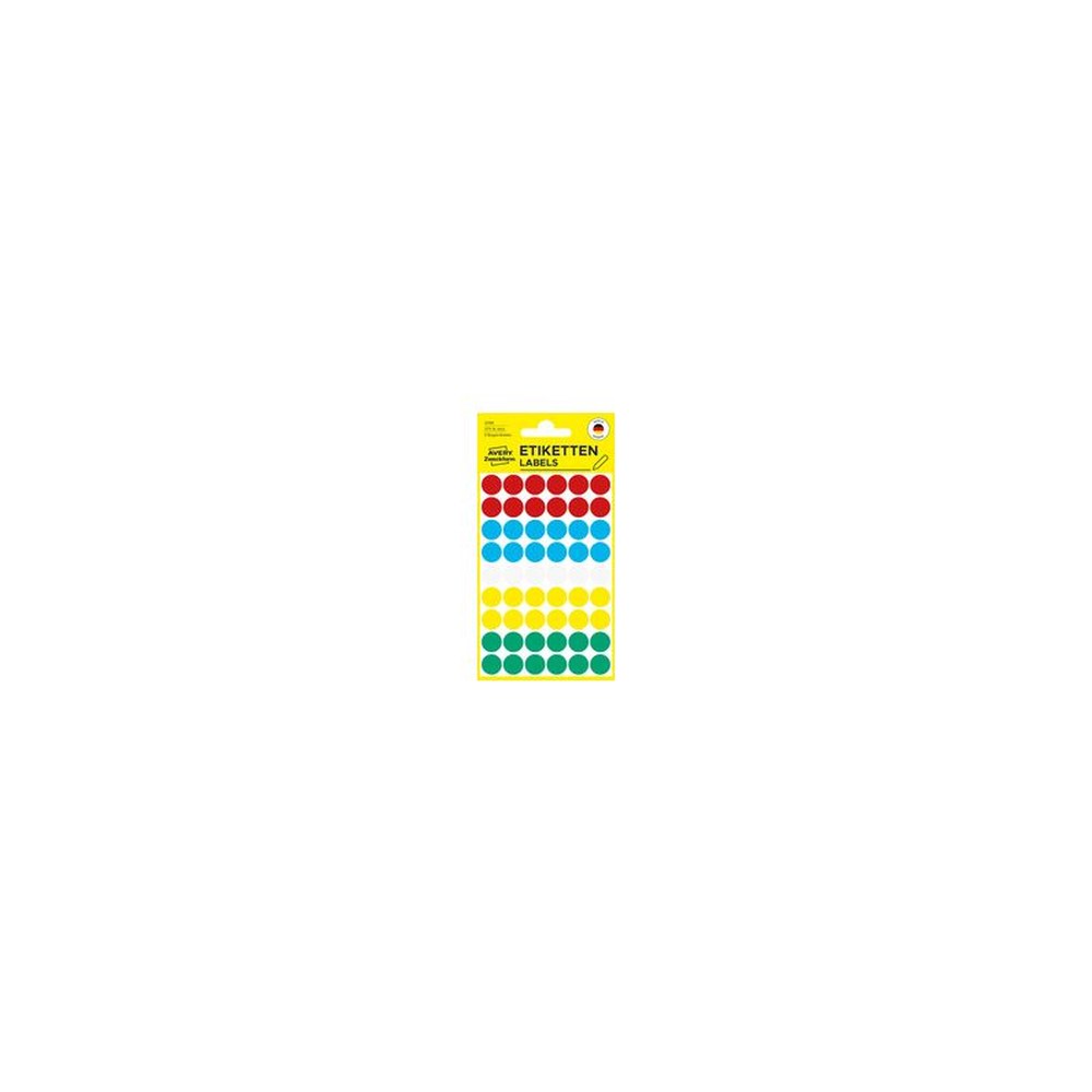 AVERY Zweckform Pastille de couleur, diamètre 12 mm, rouge