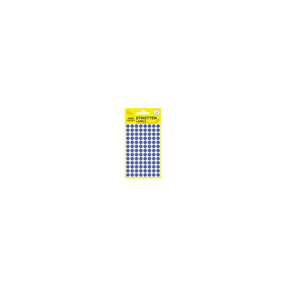 AVERY Zweckform Pastille de couleur, enlevable, 8 mm, bleu