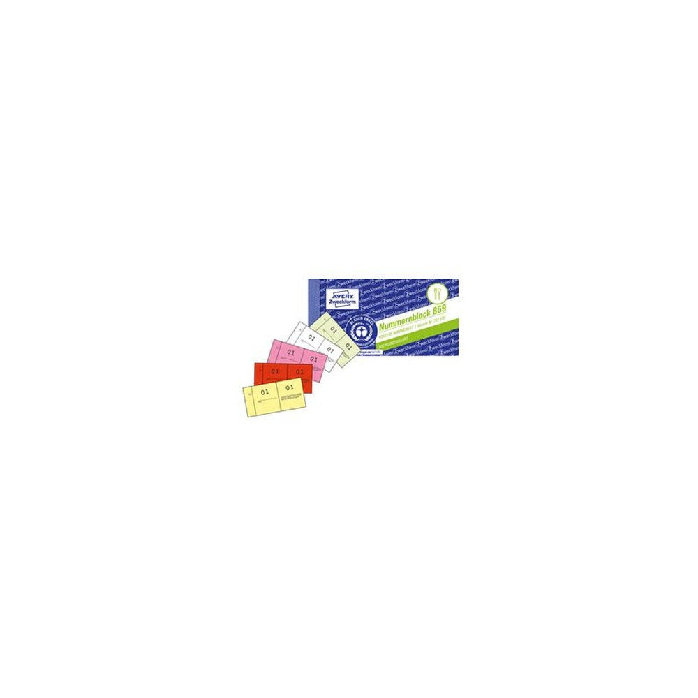 AVERY Zweckform Nummernblock 1 - 1000, 105 x 53 mm, grün