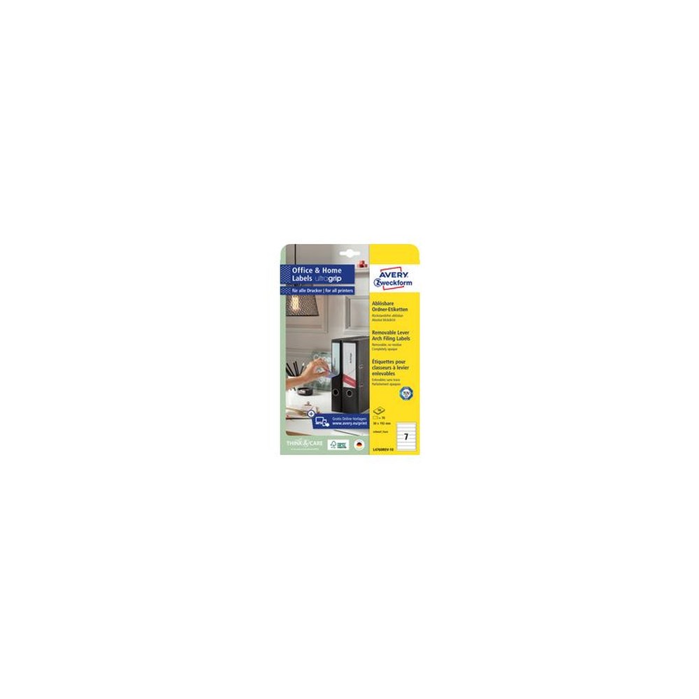 AVERY Zweckform Etiquettes pour dos de classeur, 38 x 192 mm