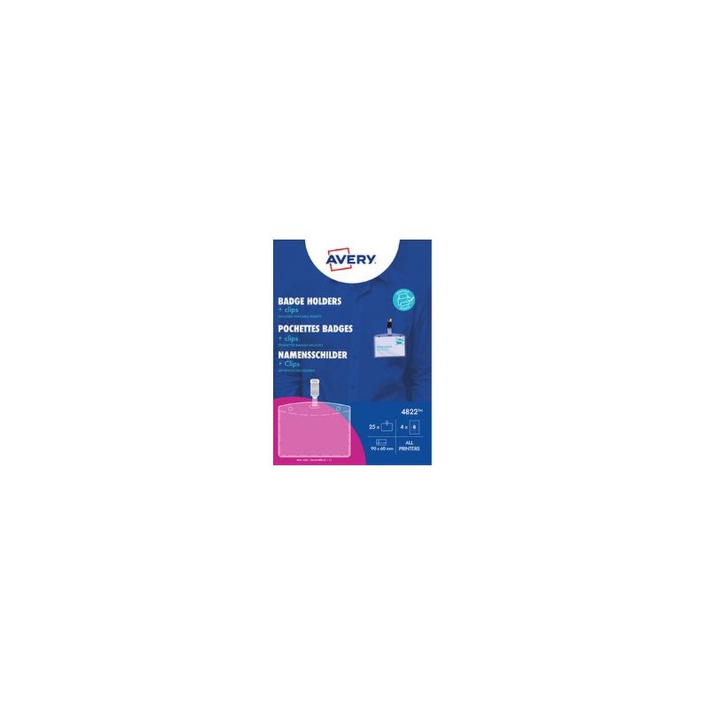 AVERY Porte-badge à pince, 90 x 60 mm