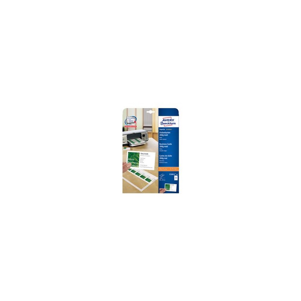 AVERY Zweckform Carte de visite Quick & Clean, blanc