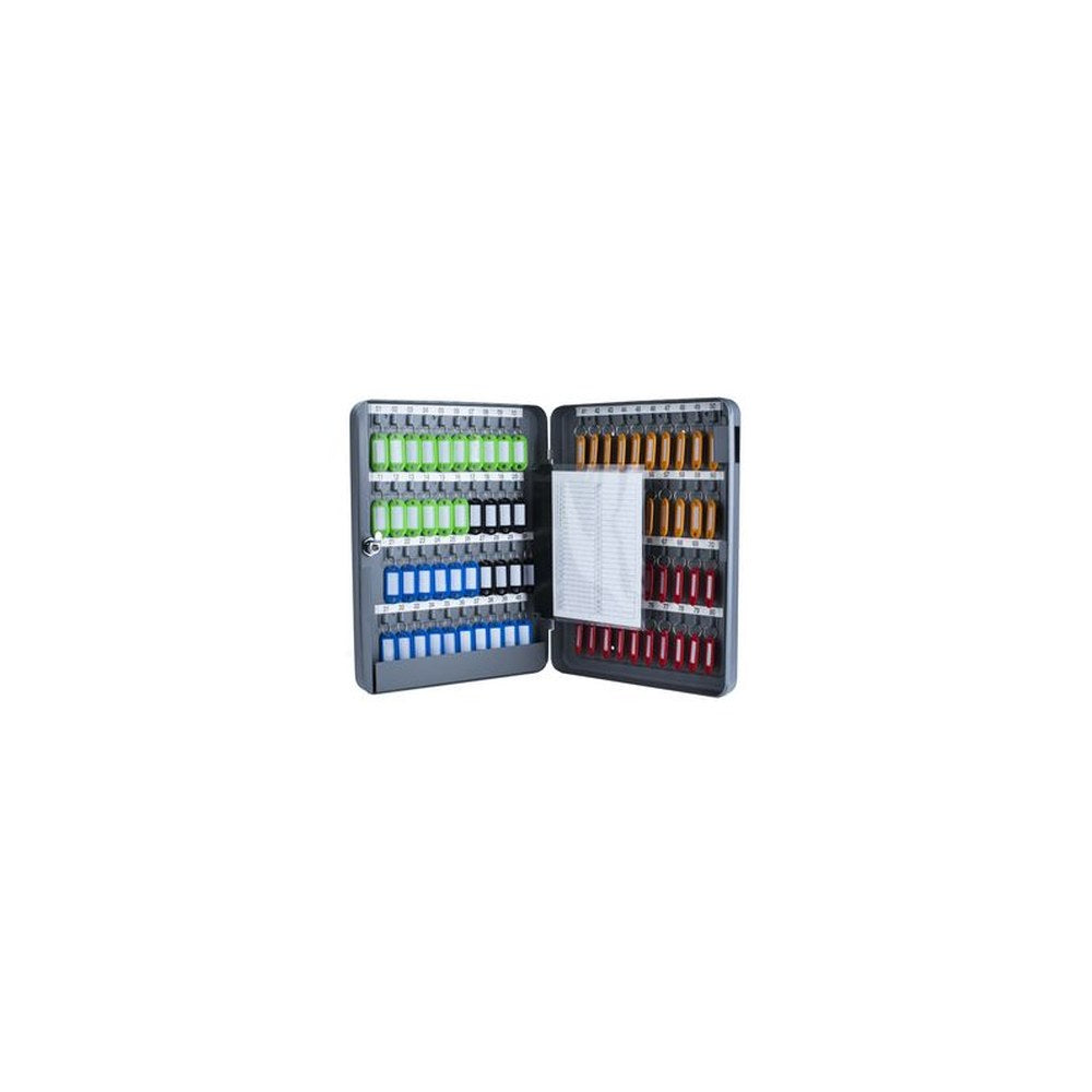 pavo Armoire à clés pour 80 clés, gris foncé