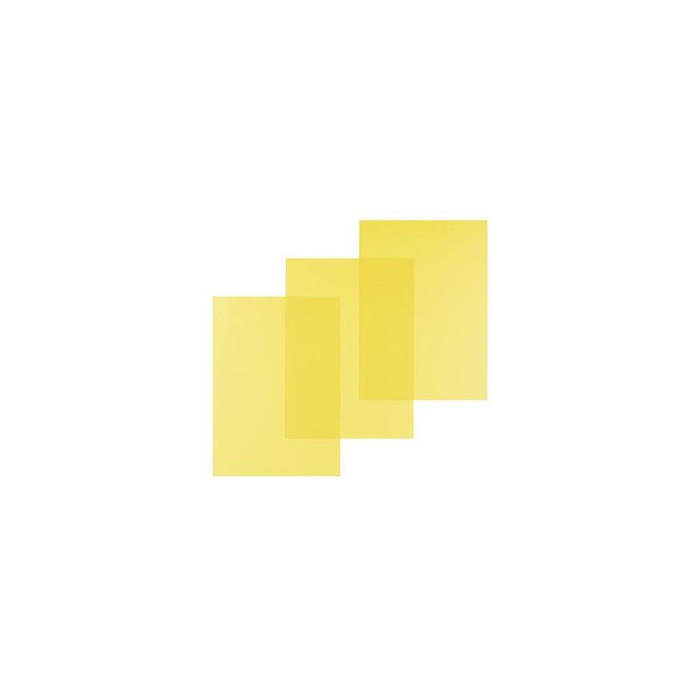 pavo plats de couverture, A4, PVC, 0,2 mm, jaune transparent