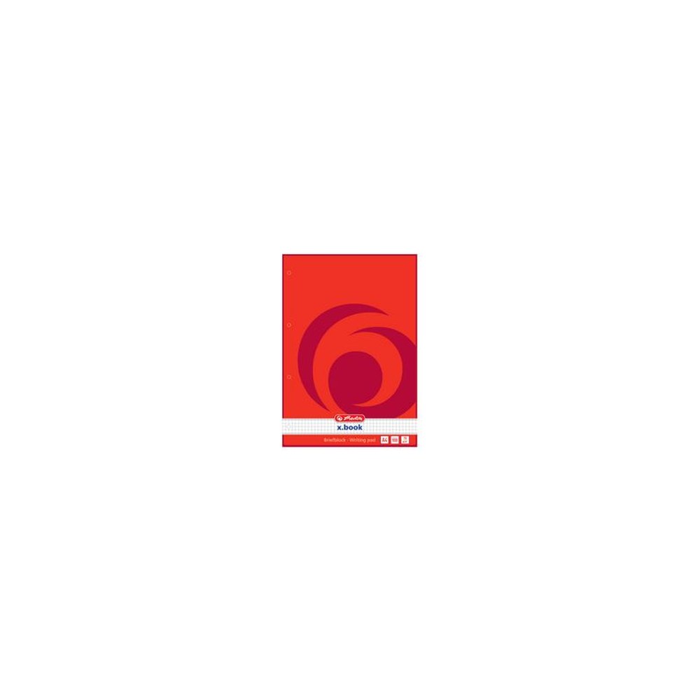 herlitz Bloc de papier à lettres A4, 4 perforations