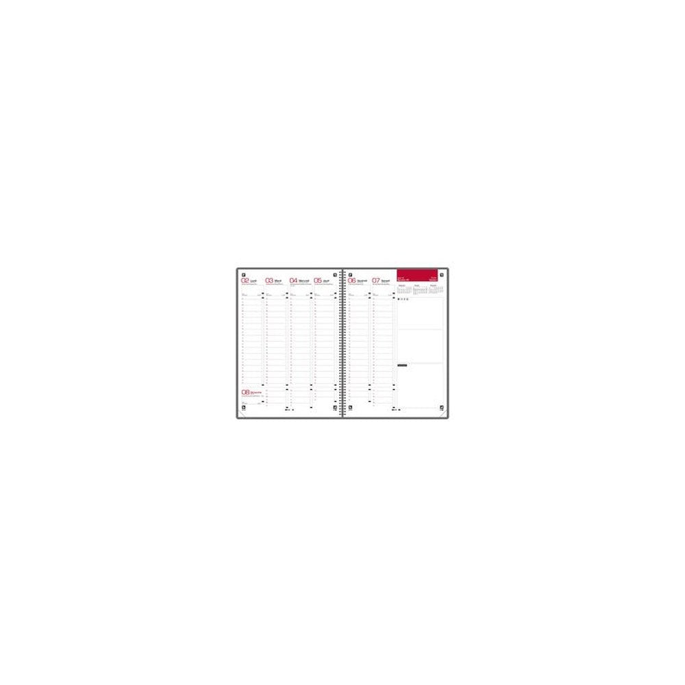 Oxford Agenda semainier Office, 150 x 210 mm, 2027, gris