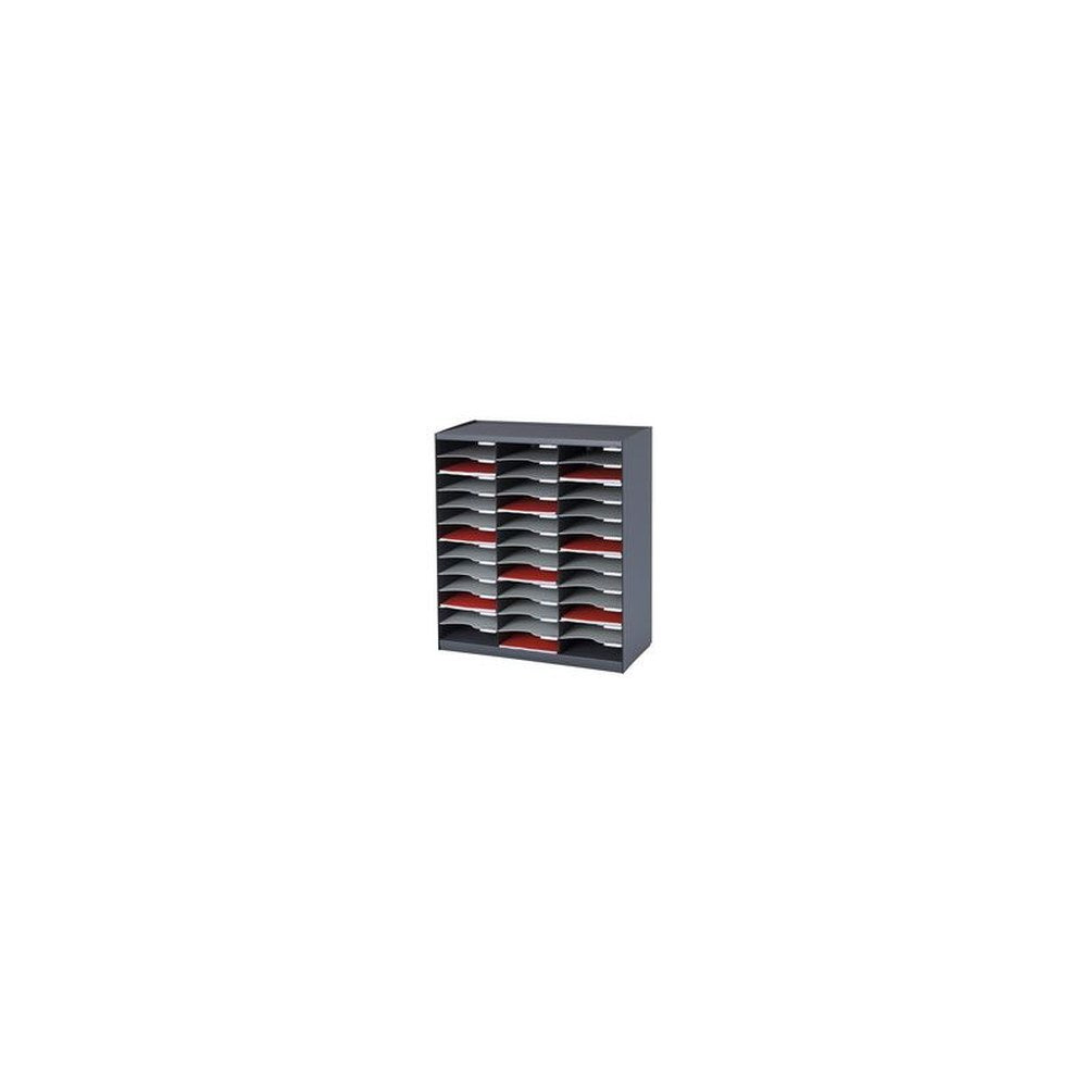 PAPERFLOW Trieur monobloc, 36 compartiments, anthracite