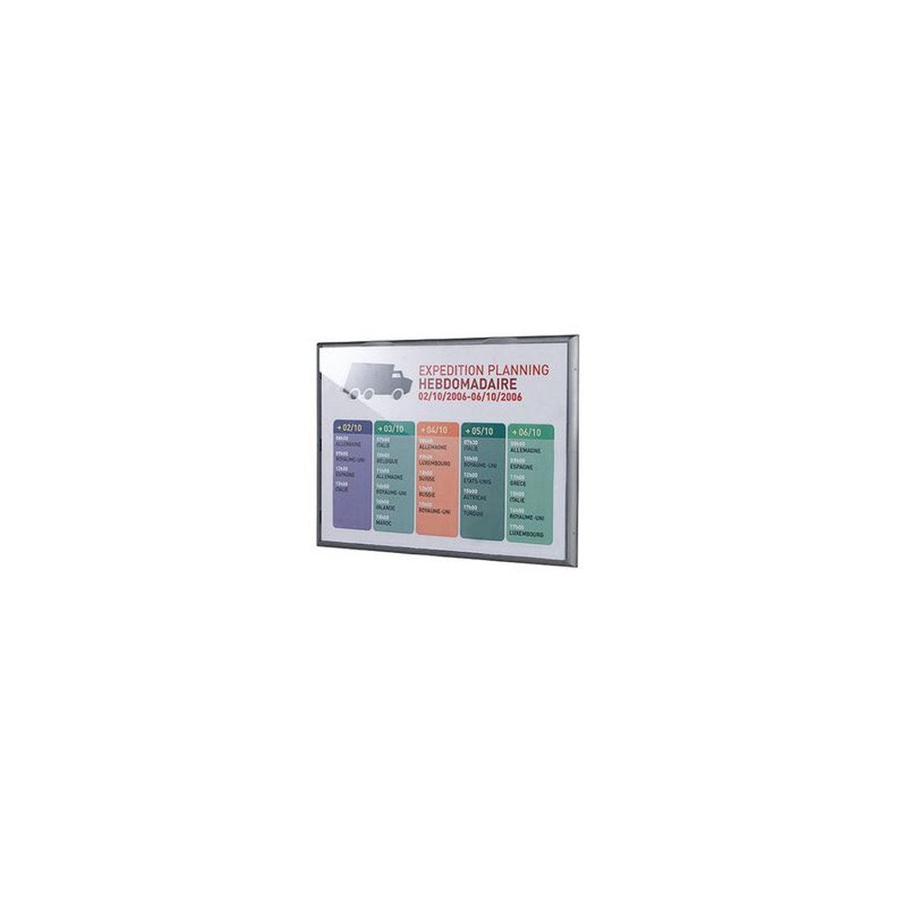 PAPERFLOW Cadre mural Info Display, A3, couleur: gris alu