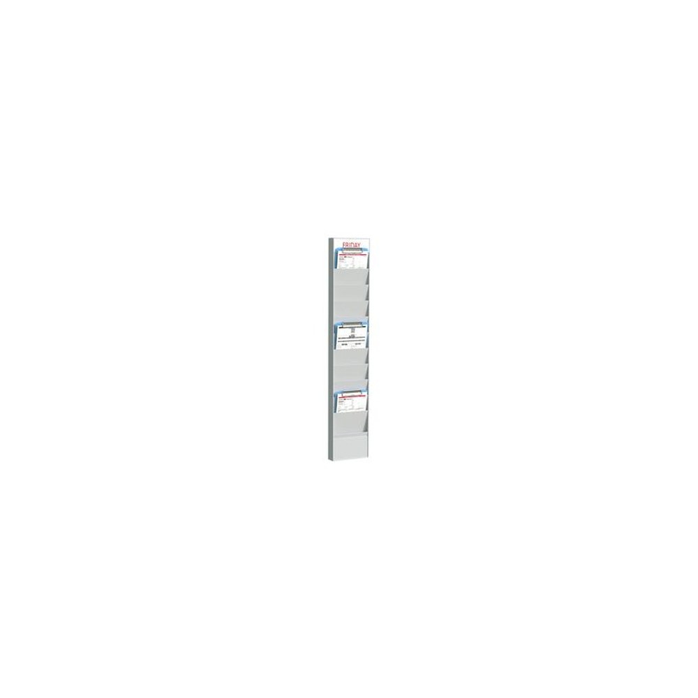 PAPERFLOW Planificateur de bureau mural, 10 casiers, gris