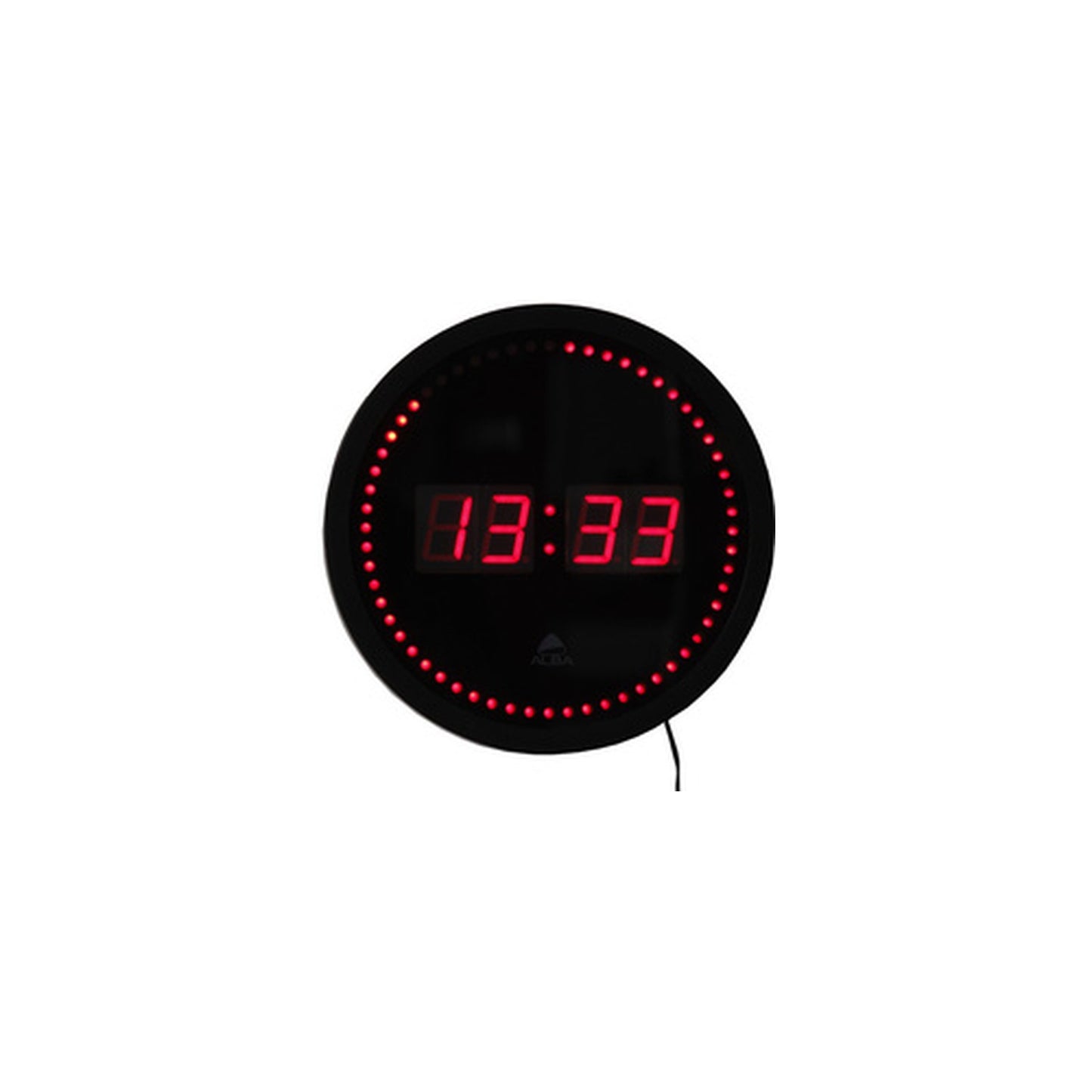 ALBA Horloge murale "HORLED", à quartz, en plastique, noir