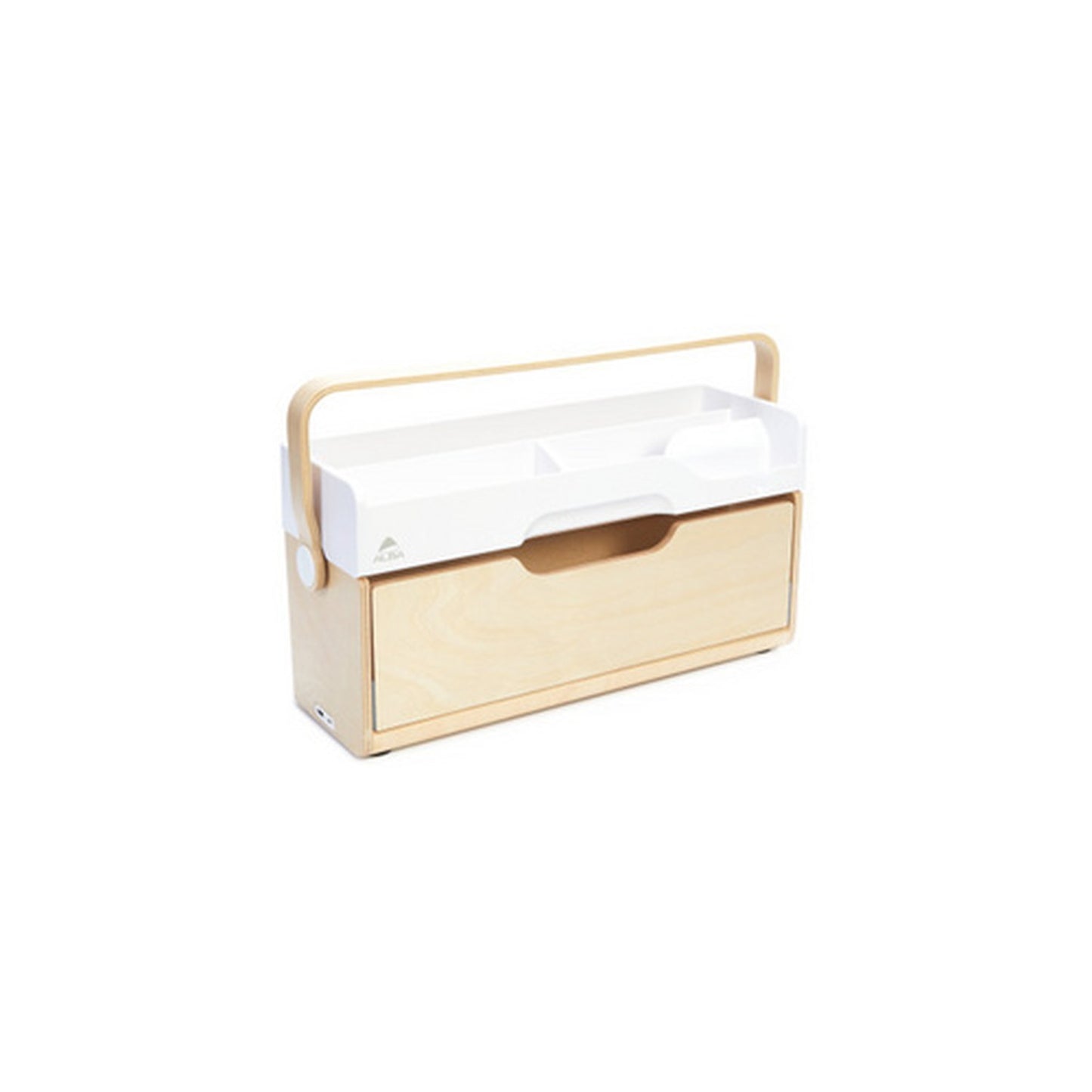 ALBA Module de rangement portable ERGOBOX, hêtre/blanc