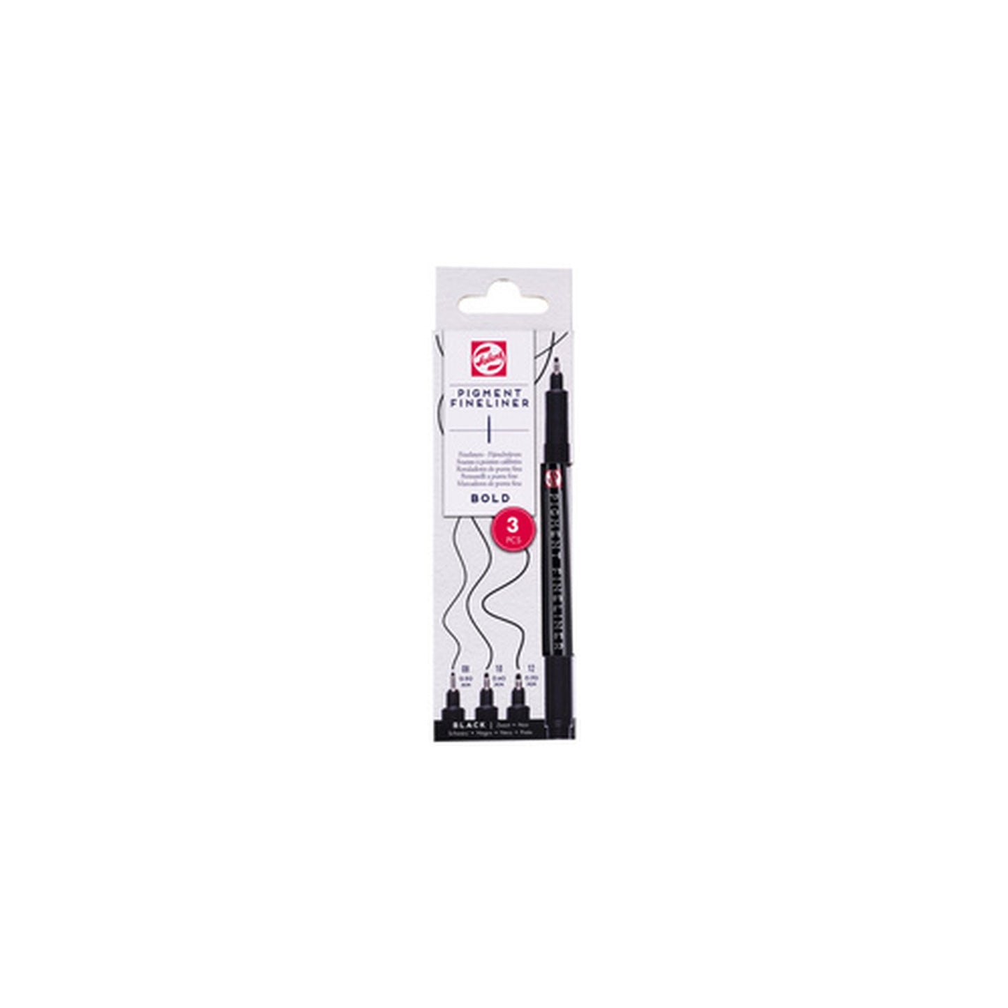 ROYAL TALENS Feutre Pigment Fineliner Bold, set de 3, noir