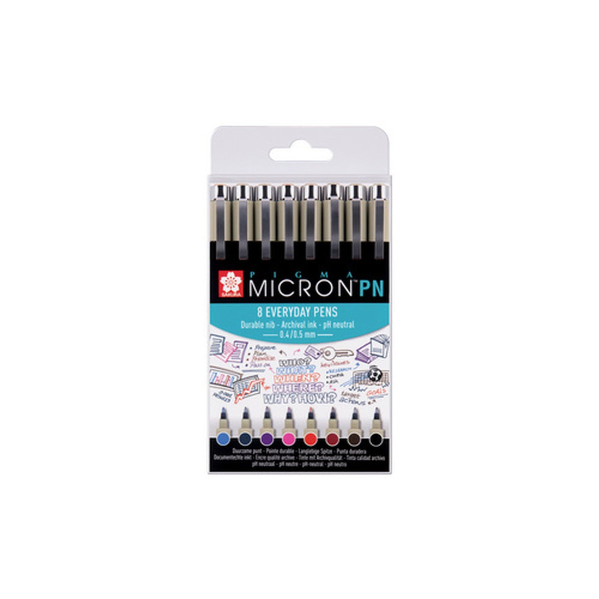 SAKURA Feutre fineliner Pigma Micron PN, kit de 8