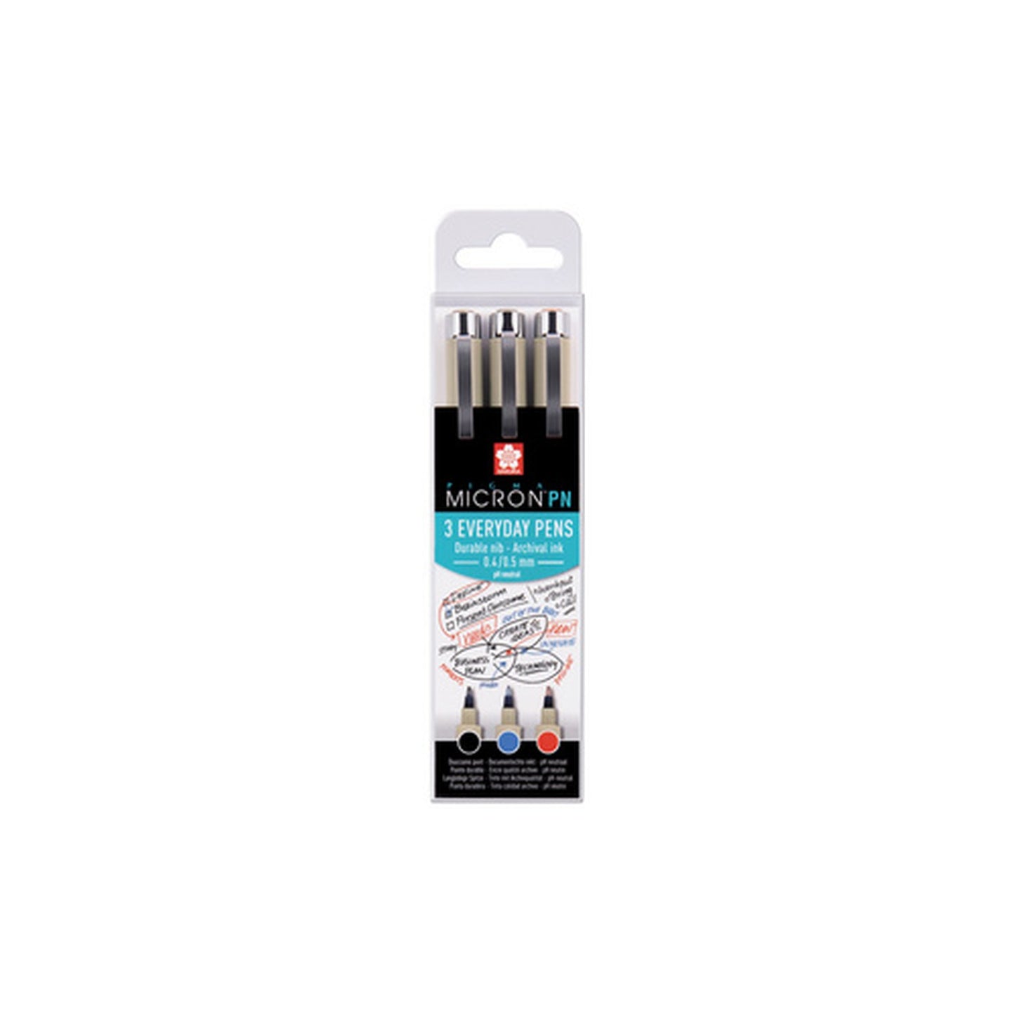 SAKURA Feutre fineliner Pigma Micron PN, kit de 3 Bureau