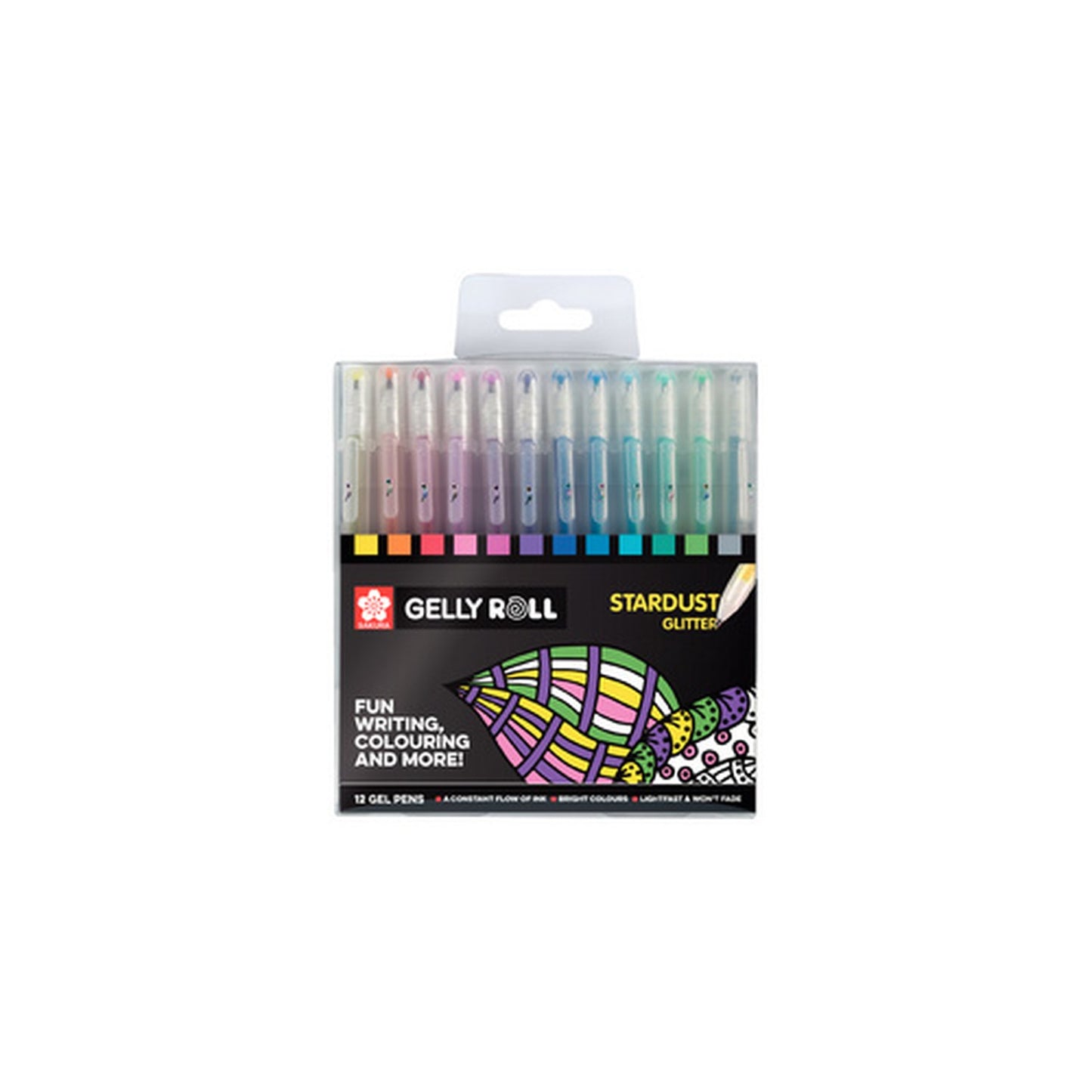 SAKURA Stylo roller encre gel Gelly Roll Stardust étui de 12