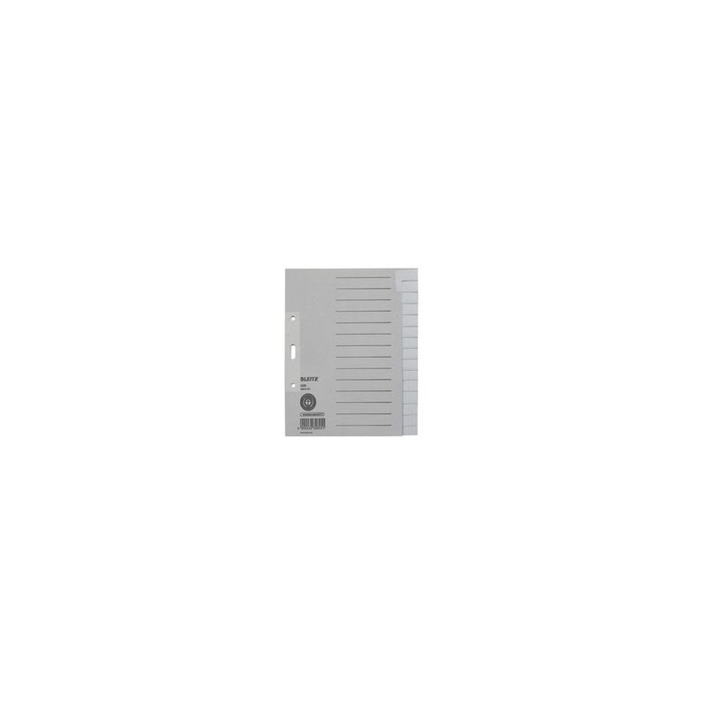 LEITZ Intercalaires en papier naturel, blanc, A5, 15 touches