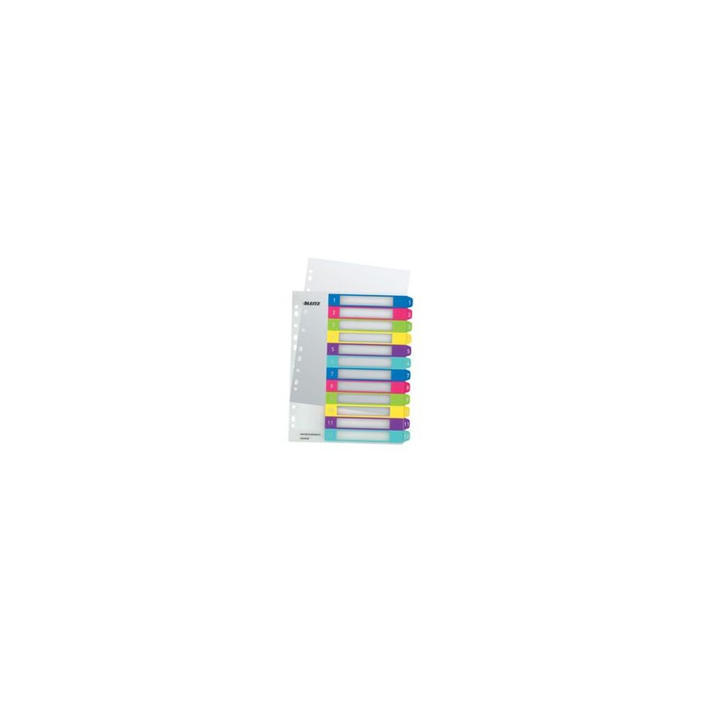 LEITZ Intercalaires en plastique WOW, numéroté, A4, 1-5