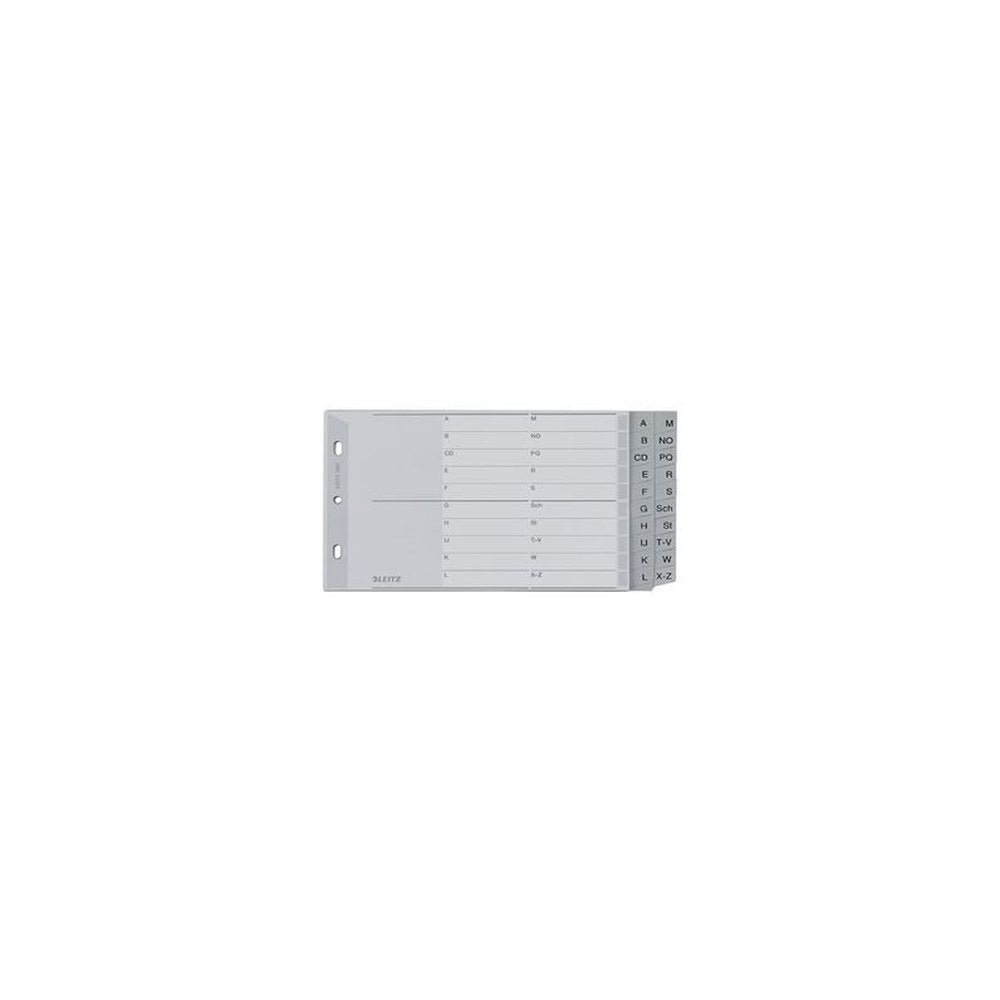 LEITZ Intercalaires en plastique, A-Z, A5 paysage, PP, gris
